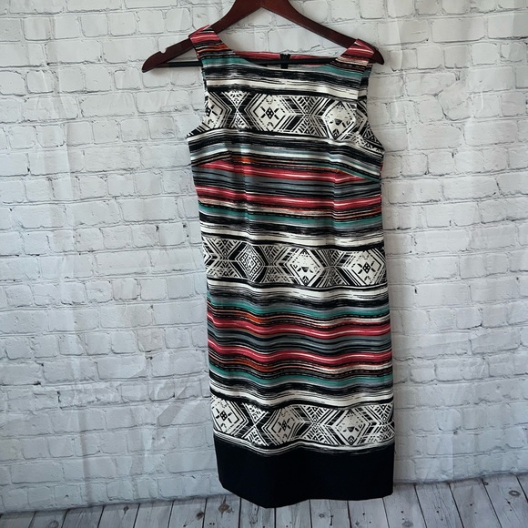 AB Studio Multicolor striped sleeveless dress size 6 - Picture 5 of 10